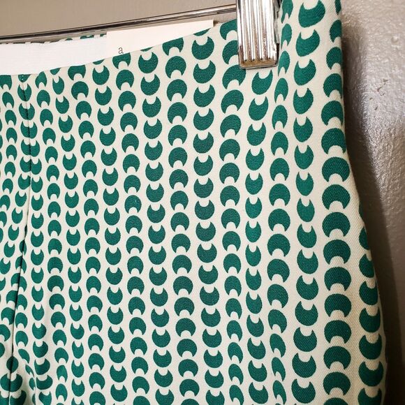 A New Day Pants Womens Size 2R Skinny Ankle High Rise Green Geo Stretch New - Picture 6 of 11